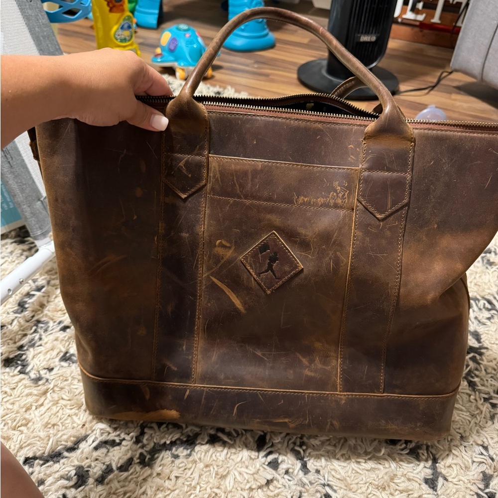 BASEBALLISM leather tote bag!!